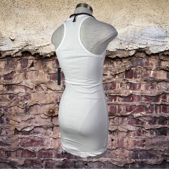 Widow White Tank Top Tunic Shirt with Garter Straps - Picture 3 of 7